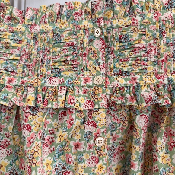 Doen Dôen Farley Floral Smocked Women's Top size M liberty fabric - Picture 4 of 6